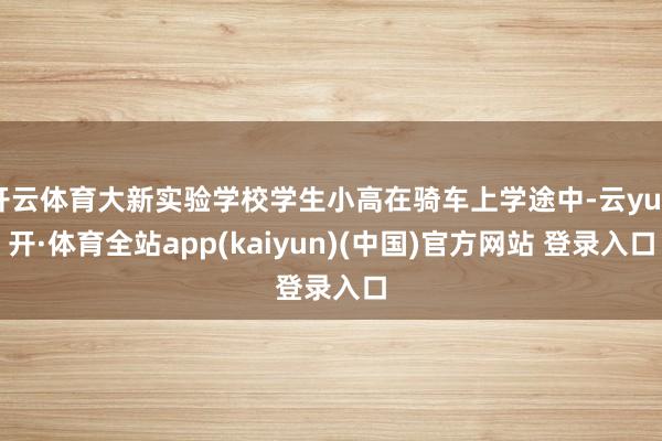 开云体育大新实验学校学生小高在骑车上学途中-云yun开·体育全站app(kaiyun)(中国)官方网站 登录入口