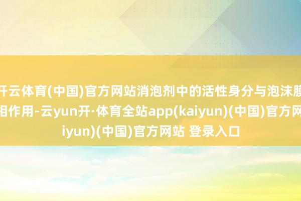 开云体育(中国)官方网站消泡剂中的活性身分与泡沫膜中的物资互相作用-云yun开·体育全站app(kaiyun)(中国)官方网站 登录入口