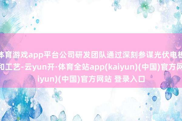 体育游戏app平台公司研发团队通过深刻参谋光伏电板材料、结构和工艺-云yun开·体育全站app(kaiyun)(中国)官方网站 登录入口