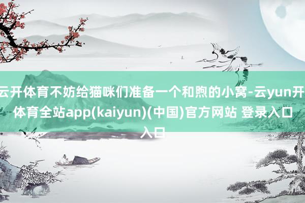 云开体育不妨给猫咪们准备一个和煦的小窝-云yun开·体育全站app(kaiyun)(中国)官方网站 登录入口