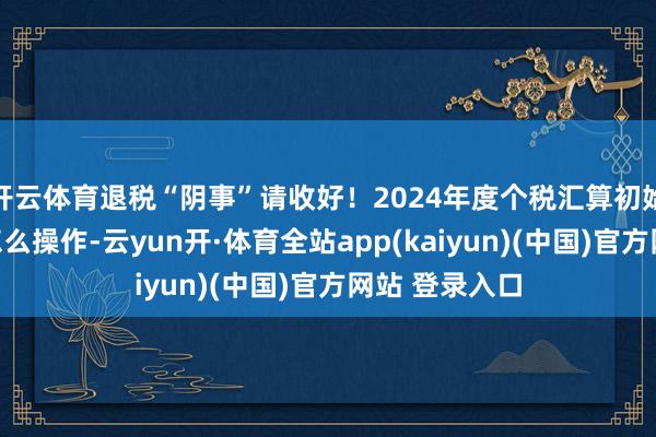 开云体育退税“阴事”请收好！2024年度个税汇算初始，详备讲讲怎么操作-云yun开·体育全站app(kaiyun)(中国)官方网站 登录入口