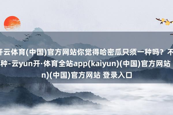 开云体育(中国)官方网站你觉得哈密瓜只须一种吗？不！有200多种-云yun开·体育全站app(kaiyun)(中国)官方网站 登录入口